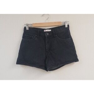 Levi's Women's XS Junior's 14 Regular Denim High-Rise ShortyShorts‎ Black Jean